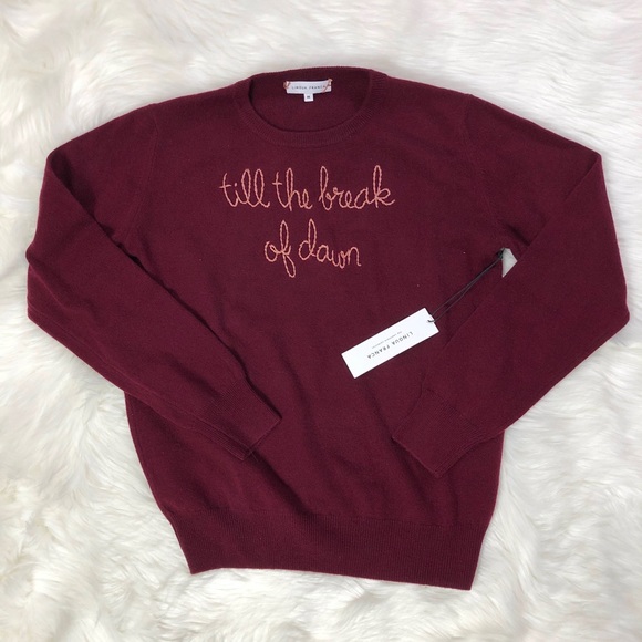 NWT Lingua Franca Till The Break Cashmere Crewneck Sweater - Picture 6 of 7